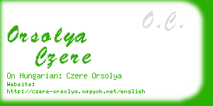 orsolya czere business card